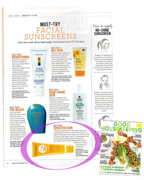 Good Housekeeping - Must-Try Facial Sunscreens - Save face with these lightweight, broad-spectrum UV blockers