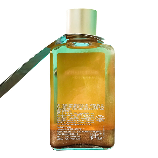 Puressentiel Organic Glitter Dry Oil 100ml back