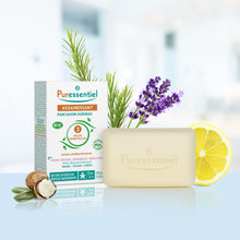 Load image into Gallery viewer, Puressentiel Purifying Extra-Rich Soap Bar 100g lifestyle

