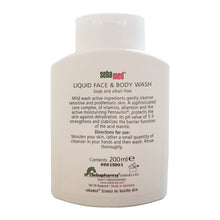 Load image into Gallery viewer, Sebamed Liquid Face &amp; Body Wash 200ml back

